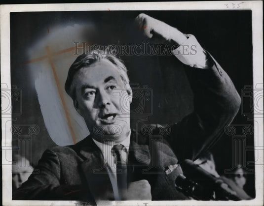 1967 Press Photo Daniel B. Moynihan at Senate Government Research Hearing