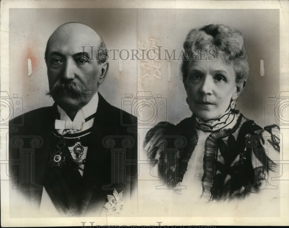 1939 Press Photo Filippo Pacelli & Wife, Parents of Pope Pius XII - nef49378