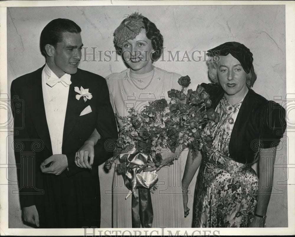 1938 Press Photo William A. Hinshaw, Ellen Wilson McAdoo, Eleanor Wilson McAdoo