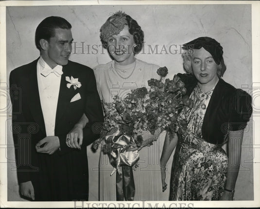 1938 Press Photo William A. Hinshaw, Ellen Wilson McAdoo, Eleanor Wilson McAdoo