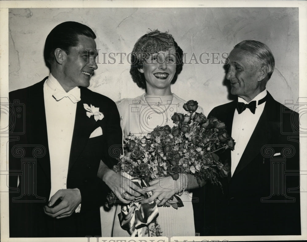 1938 Press Photo William A. Hinshaw, Ellen Wilson McAdoo, William Gibbs McAdoo