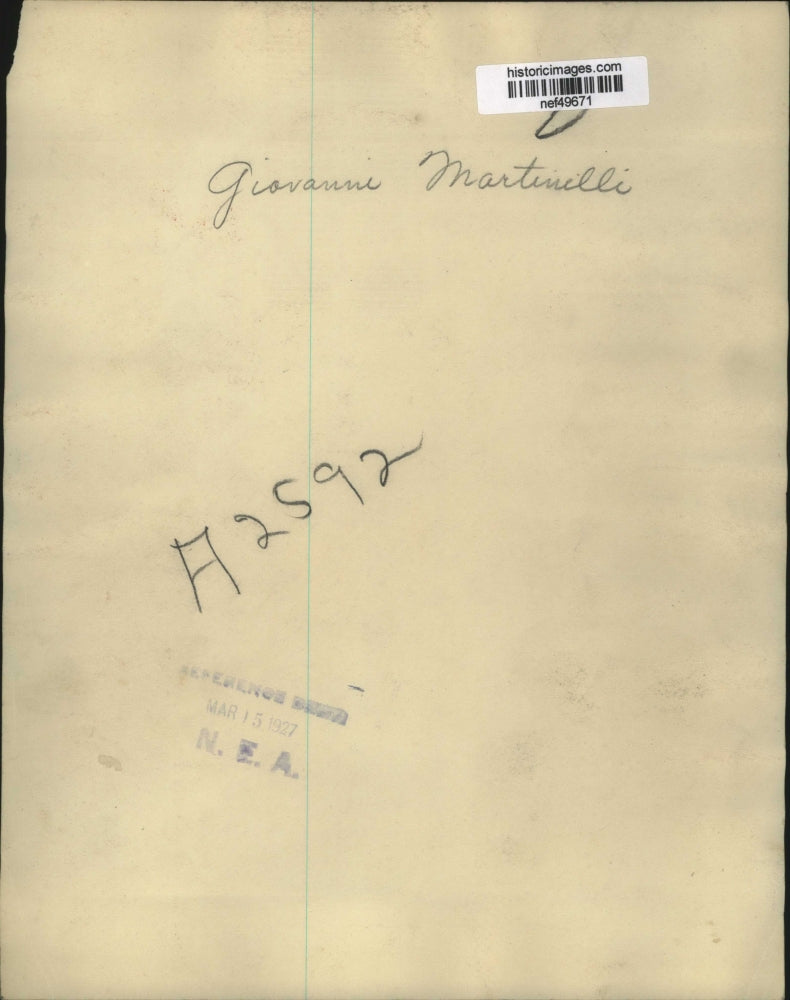 1927 Press Photo Giovanni Martinelli, opera Singer - nef49671