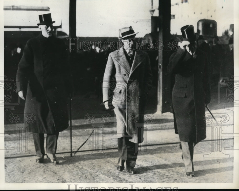 1937 Press Photo King Leopold III, Princes Carl & Gustav of Sweden in Stockholm