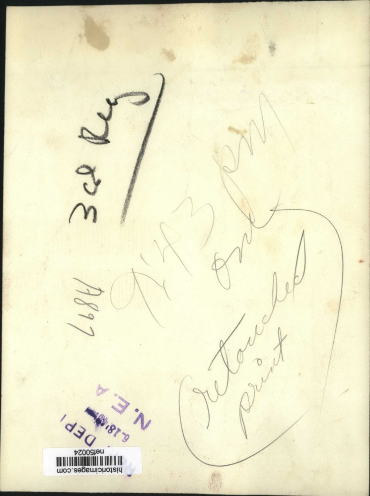 1949 Press Photo Collapsed of roof over garage during Hurricane in New Orleans