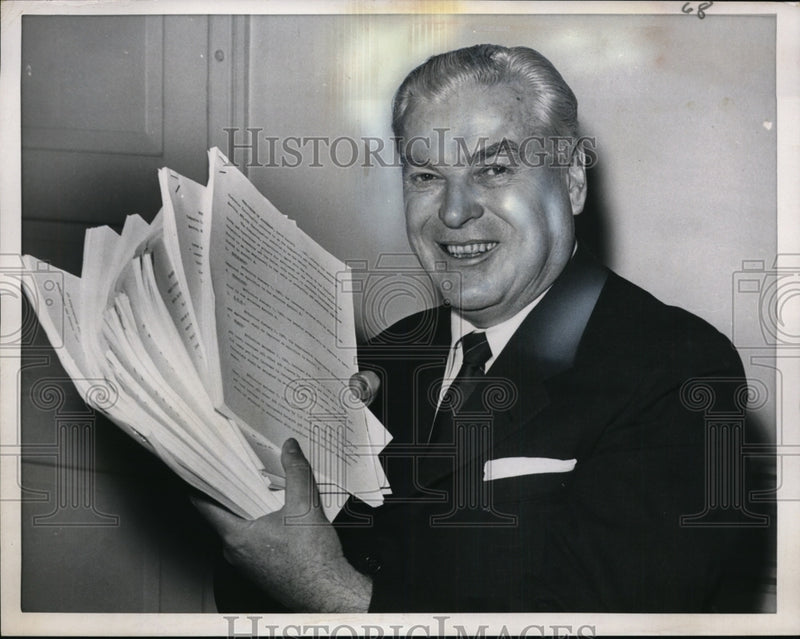 Load image into Gallery viewer, 1960 Press Photo David J. McDonald United Steelworkers President - nef50041
