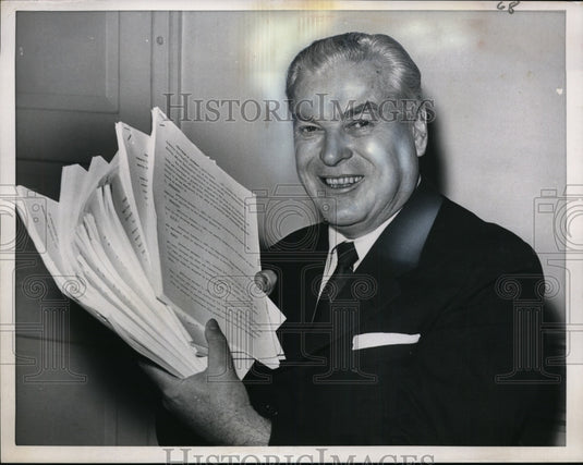 1960 Press Photo David J. McDonald United Steelworkers President - nef50041