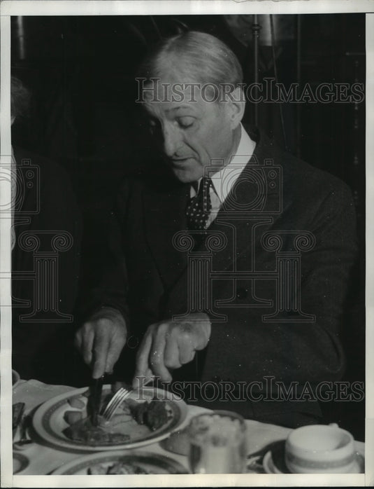 1935 Press Photo William Gibbs McAdoo at Hotel Biltmore Luncheon, Los Angeles