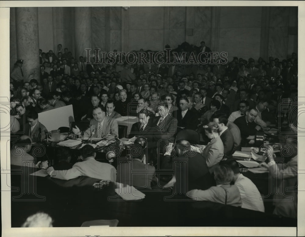 1954 Press Photo View of Jam-packed Senate caucus room - nef50724