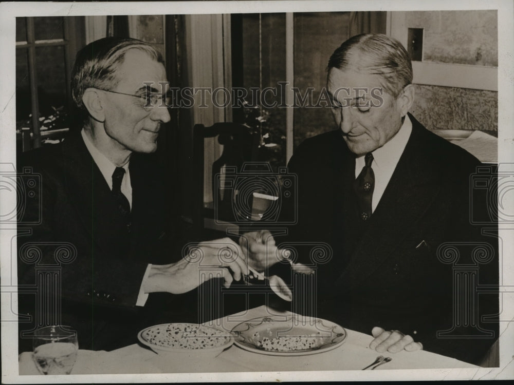 1938 Press Photo Sen.William G.McAdoo with Sen. Charles R. Andrew of Orlando