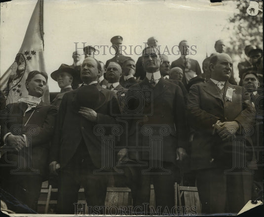 1917 Press Photo Officials Review Parade - nef50825