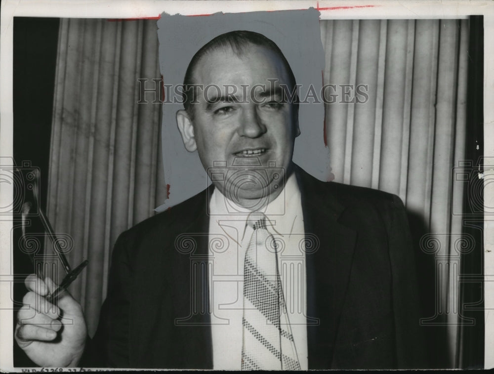 1954 Press Photo Senator Joseph McCarthy Before Testifying on Senate Censure
