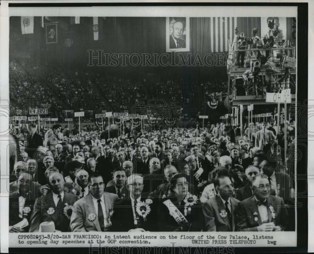 1956 Press Photo Audience On The Floor Of The Cow Palace - nef51319