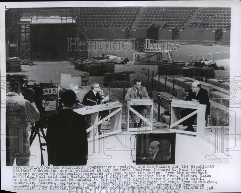 Load image into Gallery viewer, 1956 Press Photo Republican National Convention Cow Palace "Face the Nation"
