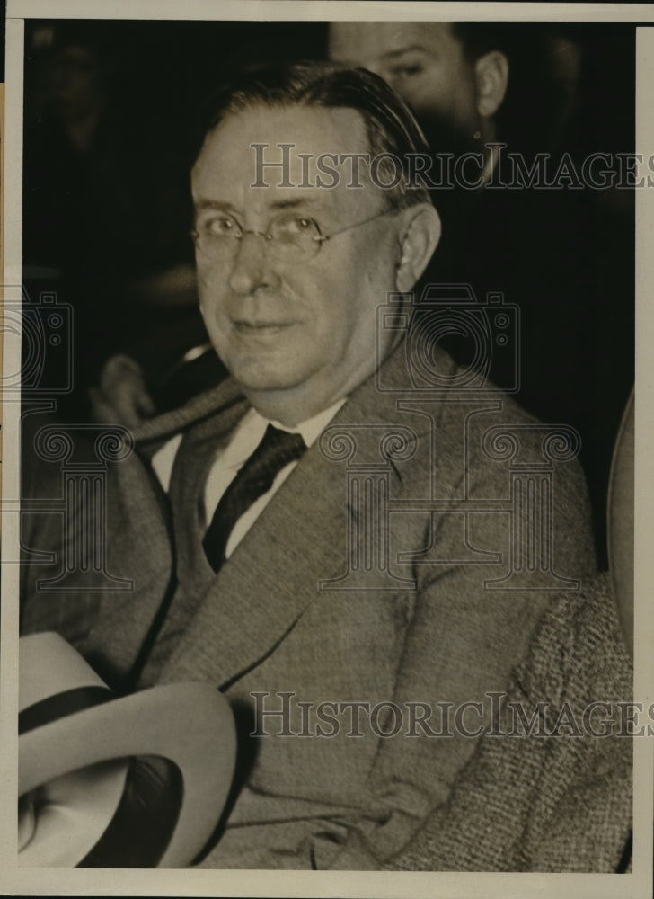 1937 Press Photo Edward Keating Attends Hearing on Child Labor by a Senate Group