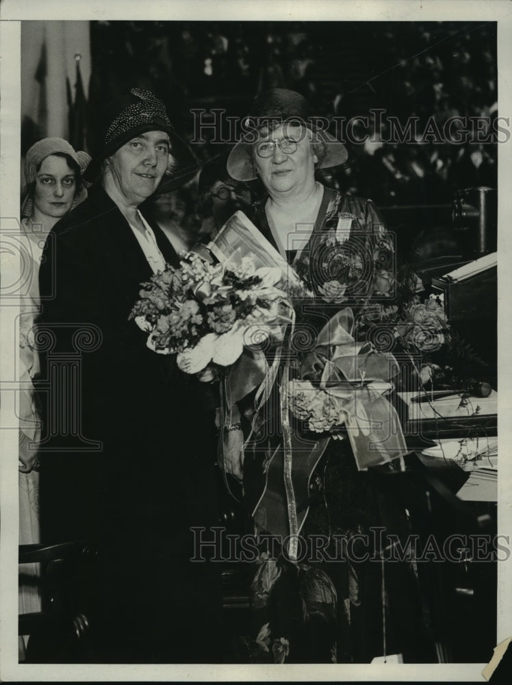 1931 Press Photo Mrs Herbert Hoover Shown with Mrs Lowell Fletcher Hobart
