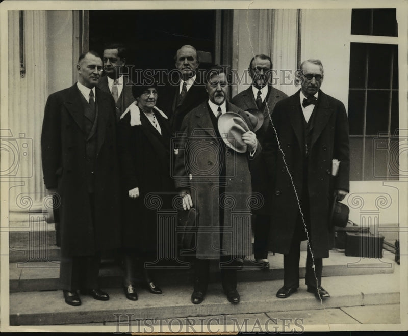 Load image into Gallery viewer, 1930 Press Photo Chicago Notables Calling at White House to Invite Hoover
