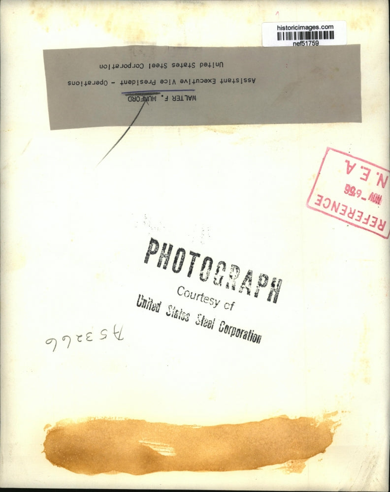 Load image into Gallery viewer, 1956 Press Photo Walter F Munford Assist Exec Vice Pres of Operations U S Steel
