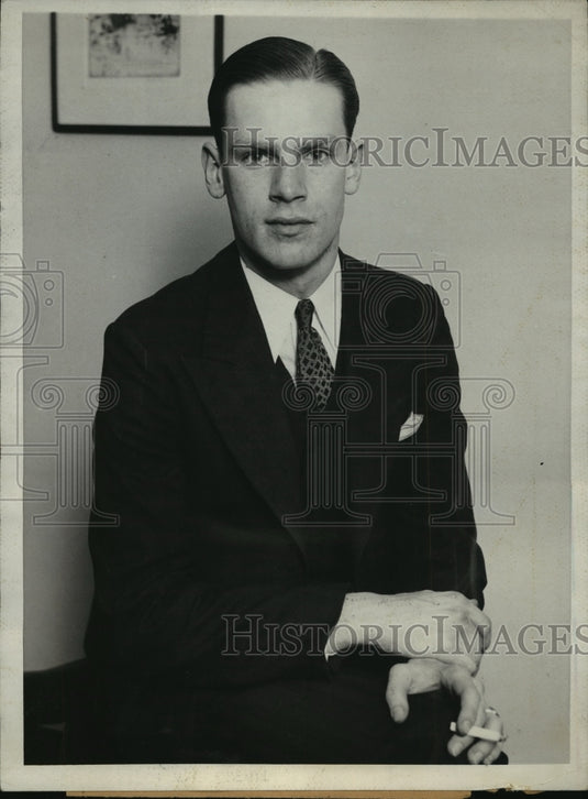 1930 Press Photo John C.Stewart youngest member of Chicago Stock Exchange