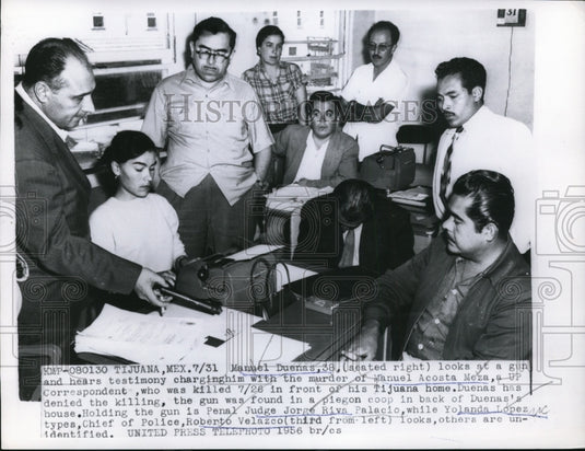 1956 Press Photo Manuel Duenas murder UP Correspondent Manuel Acosta Meza