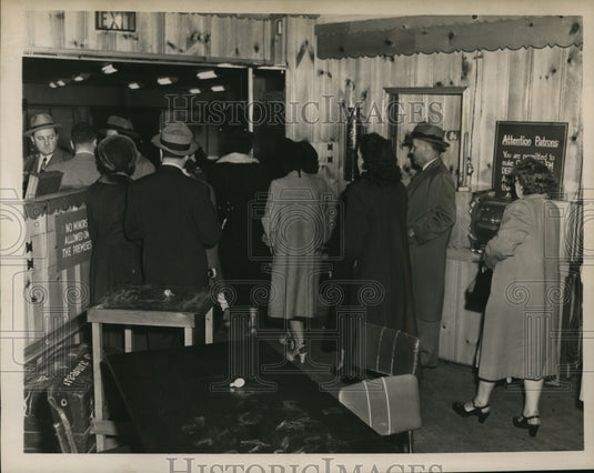 1951 Press Photo Unknown Female Files Police Report After Raid on Bingo Game