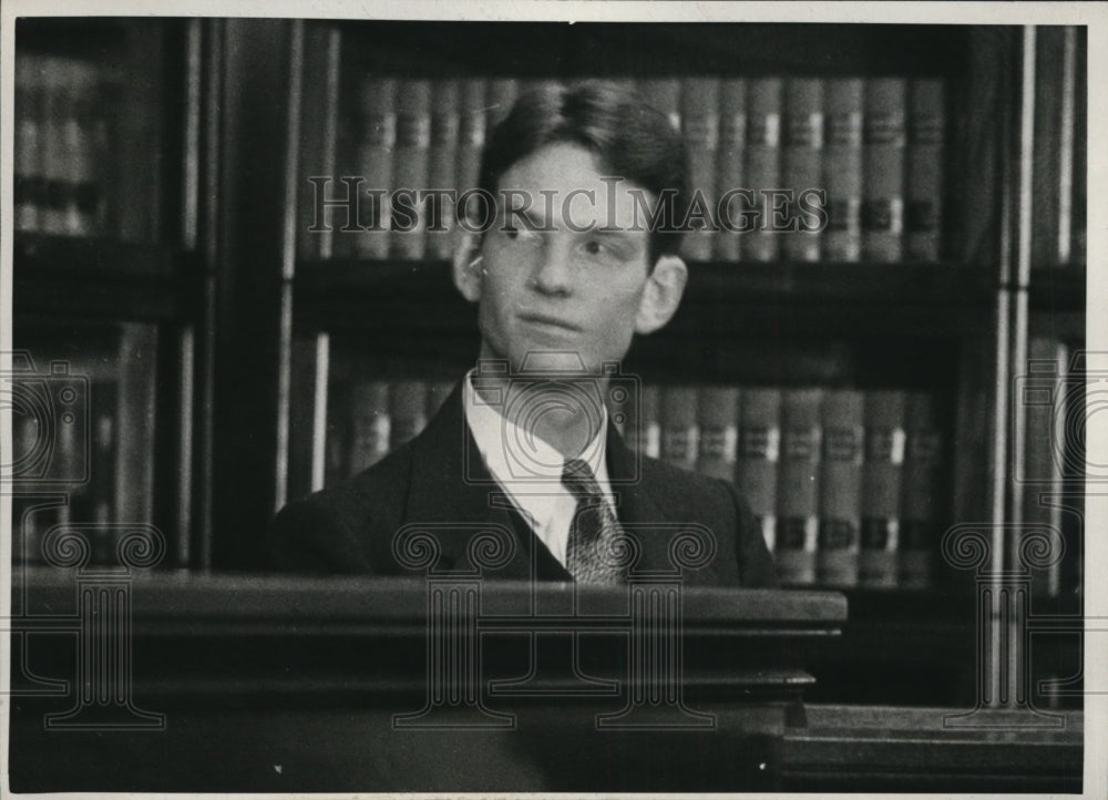 1932 Press Photo Charles Patrick Grogan Testifies Inheritance Case Los Angeles