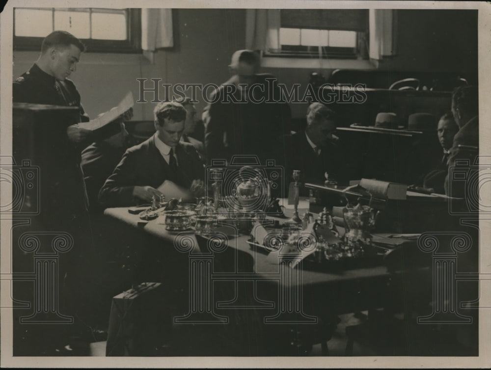 1926 Press Photo Gold & Silver Seized in Burglary/Robbery Case - nef52078