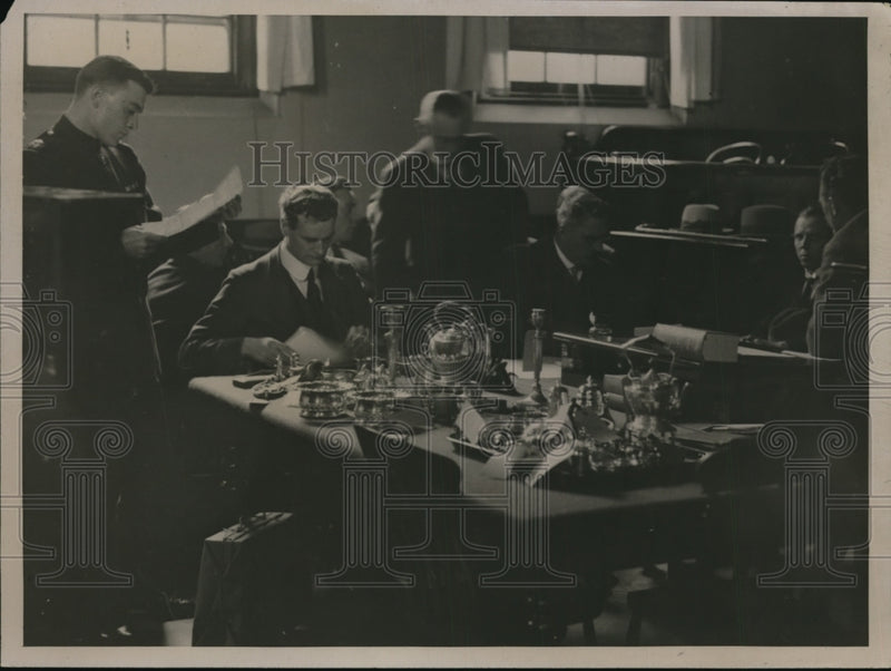 Load image into Gallery viewer, 1926 Press Photo Gold &amp; Silver Seized in Burglary/Robbery Case - nef52078
