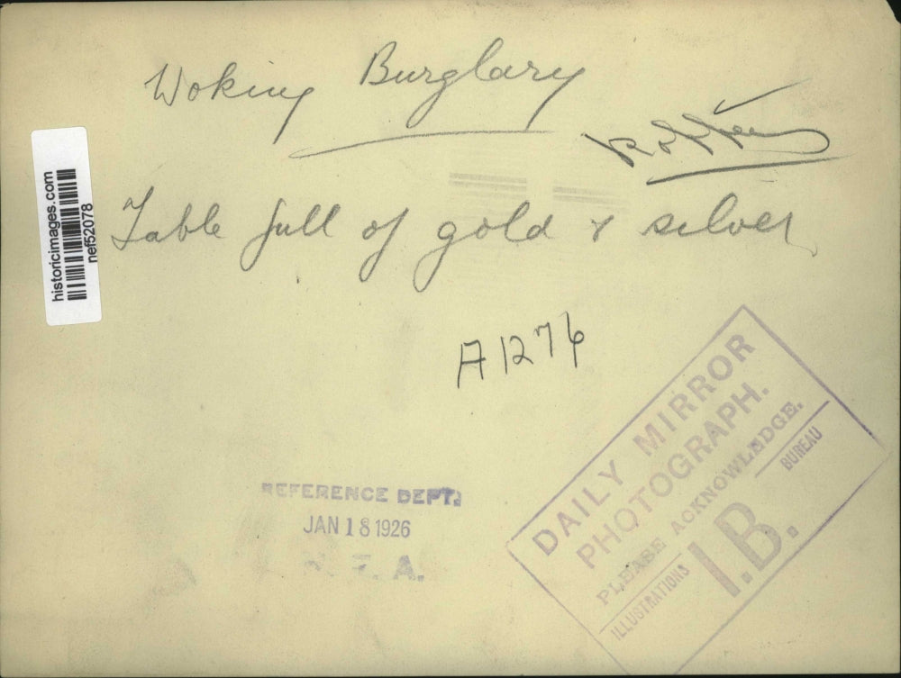 1926 Press Photo Gold & Silver Seized in Burglary/Robbery Case - nef52078