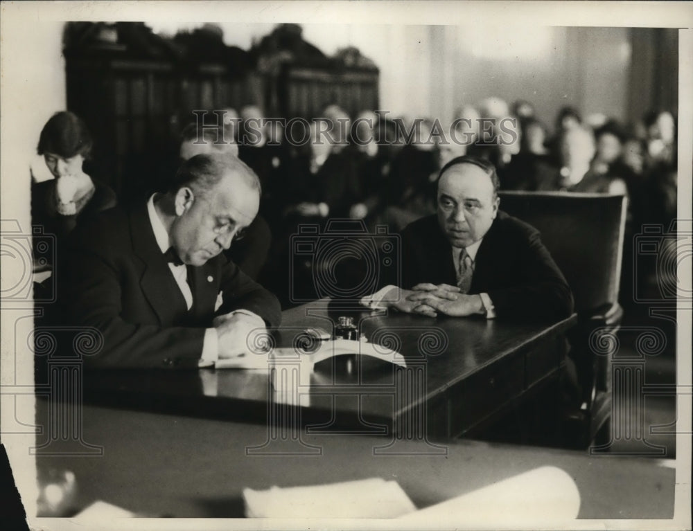 1928 Press Photo Roy J. Barnett at Senate Oil Investigation Committee Hearing