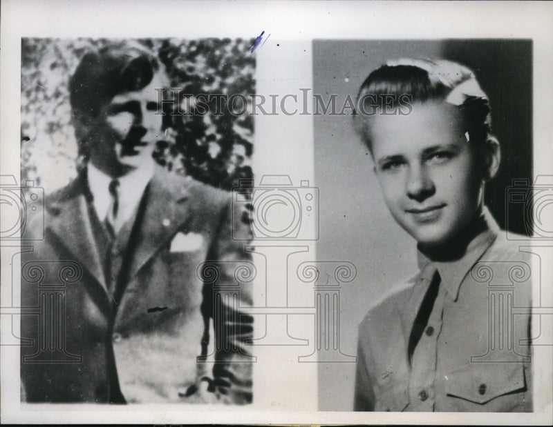 Load image into Gallery viewer, 1947 Press Photo Bruce Jamieson, Donald Rowe, Lost on Lake Michigan in Canoe
