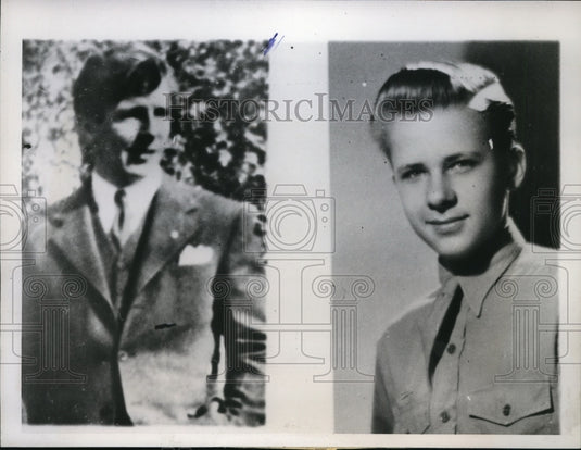 1947 Press Photo Bruce Jamieson, Donald Rowe, Lost on Lake Michigan in Canoe