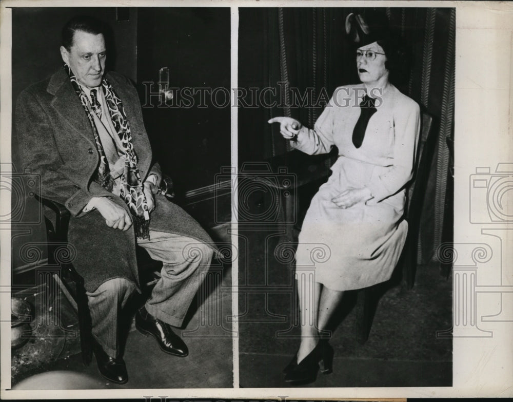 1948 Press Photo Marie Held Identifying Harry Wagner in Otto Freund Murder