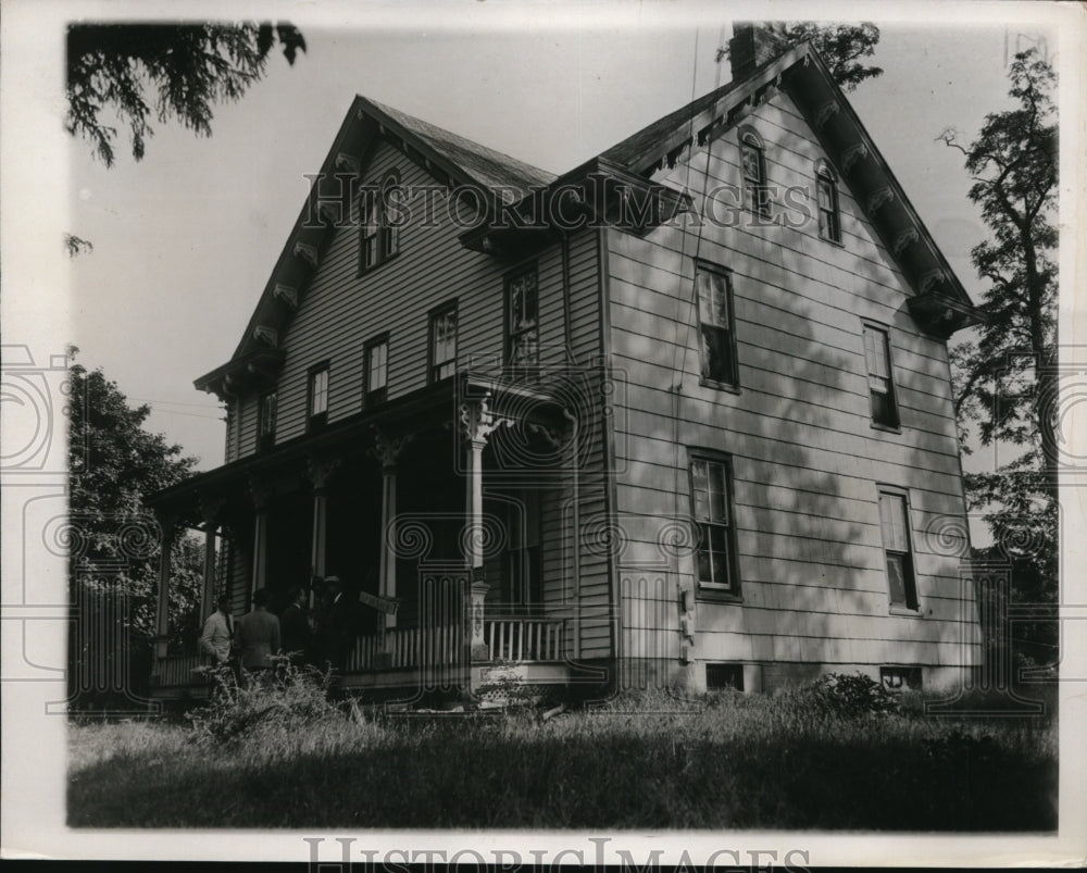 1937 Press Photo Police HQ in Mrs. William Parsons Kidnapping, Long Island