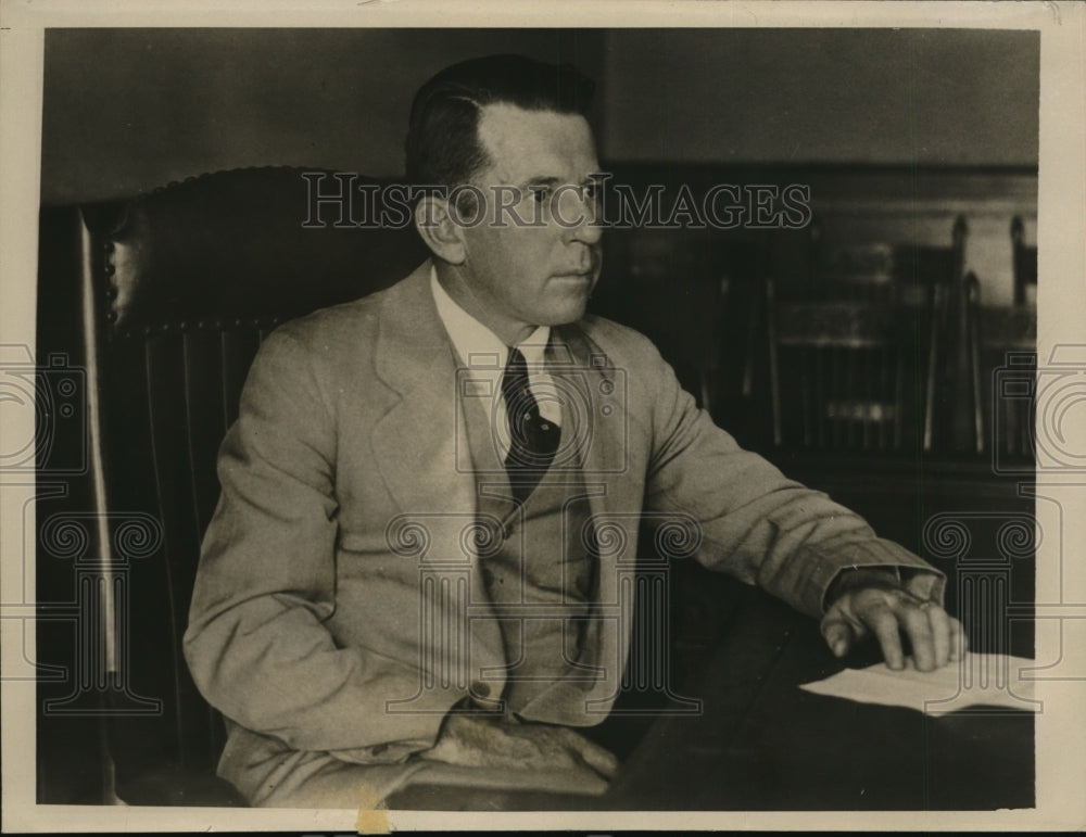 1933 Press Photo Grandin H. Miller, San Jose California Justice of the Peace