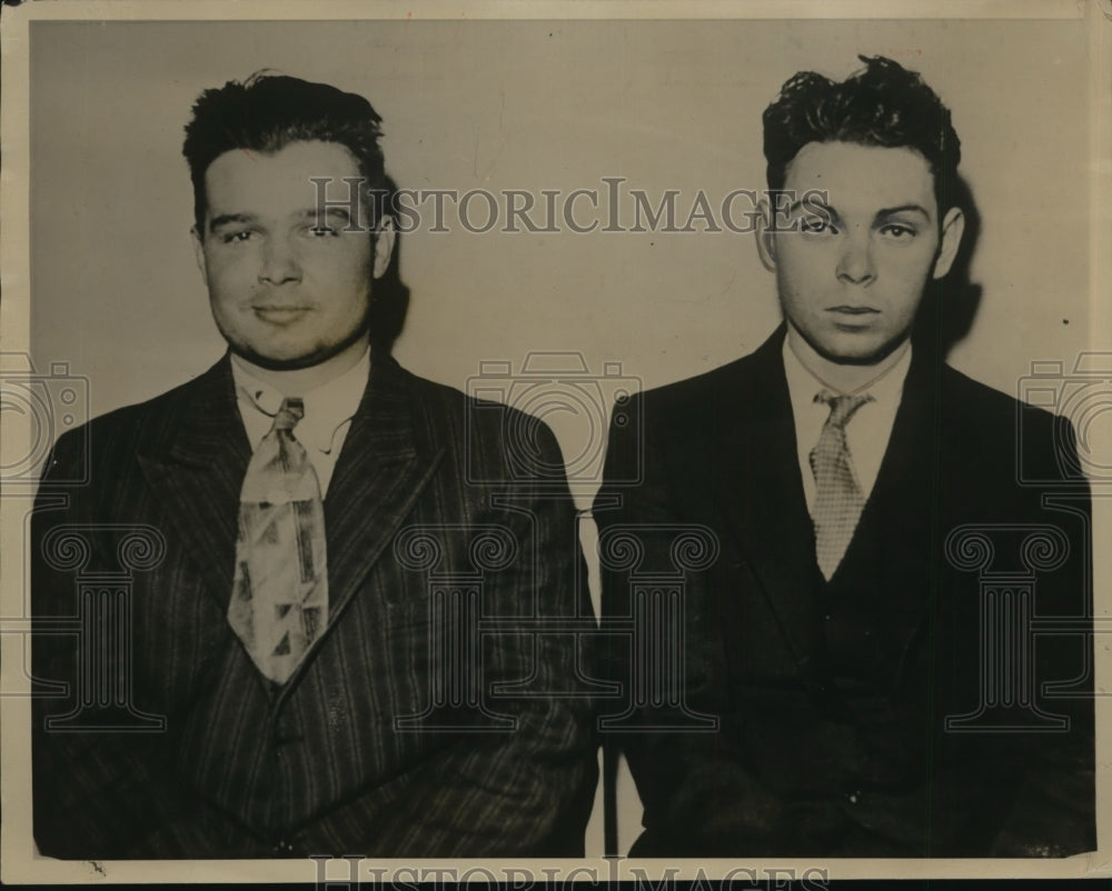 1934 Press Photo Masil Roe, Joseph Mathers of Gaylord Saunders Murder Indiana