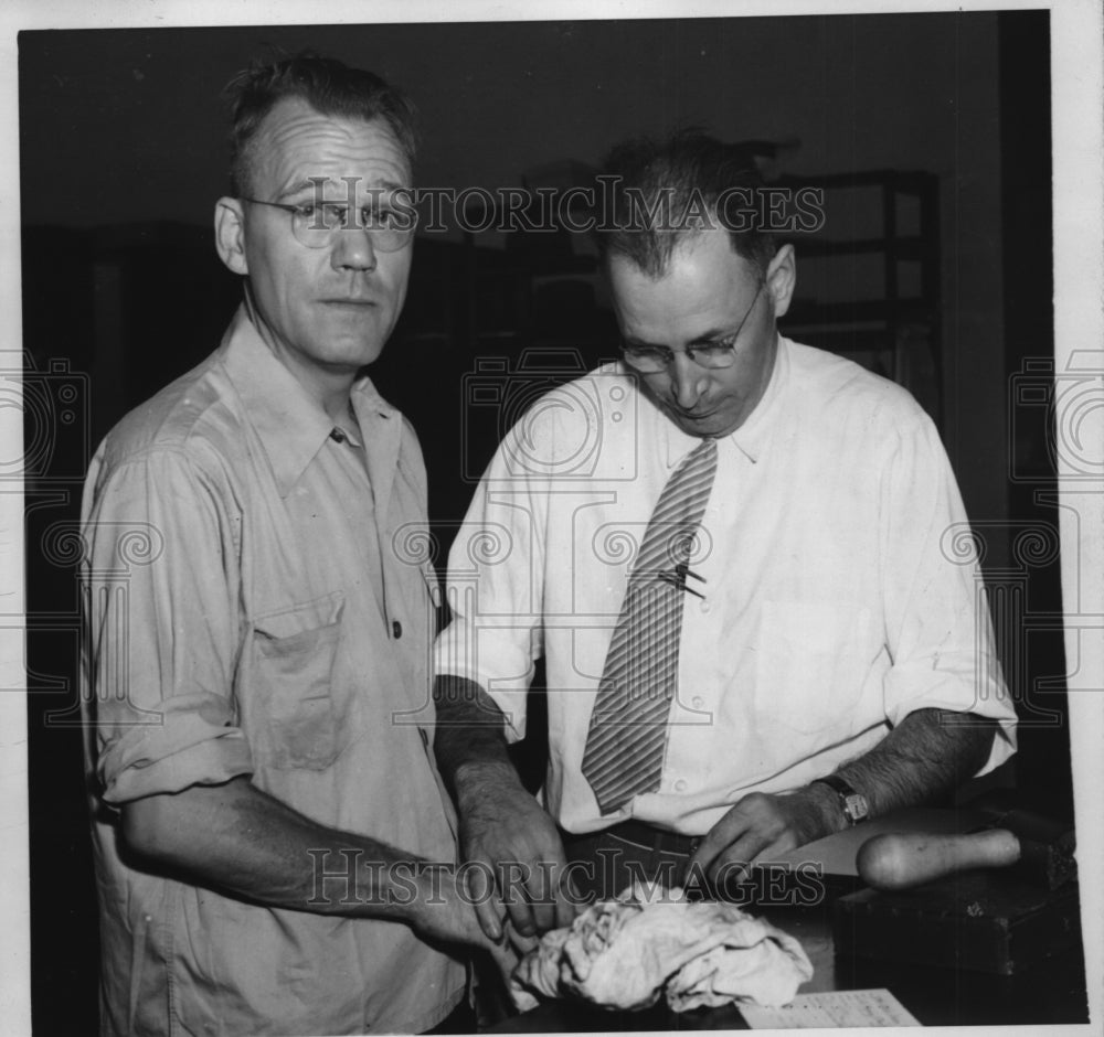 1943 Press Photo John Walter Morton, Charged w Grace Grubb Groome Murder- Historic Images