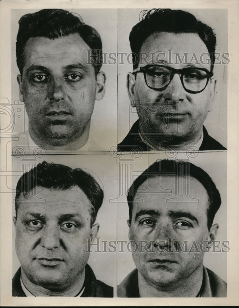 1953 Press Photo New York Convicts Arrestedby FBI for Stealing Televisionc