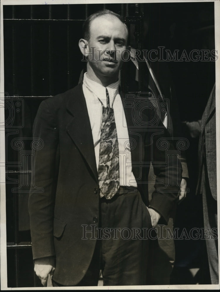 1931 Press Photo M.E. Garrison held for questioning in Hazel Bradshaw's murder