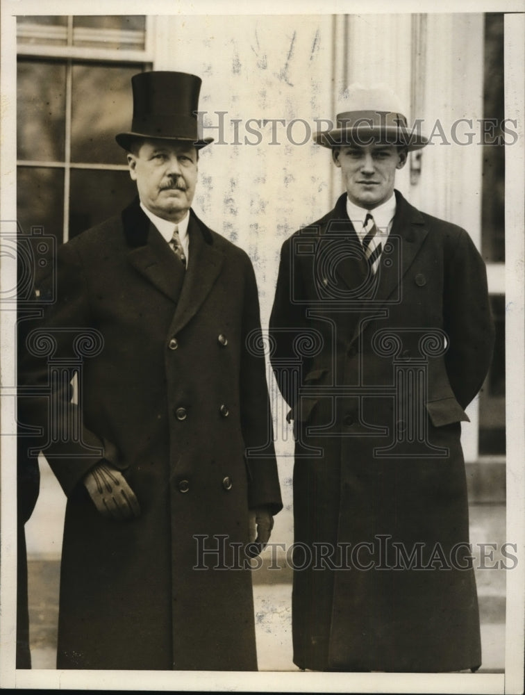 1926 Press Photo Norwegian Minister HH Bryn, Charley Hoff at White House