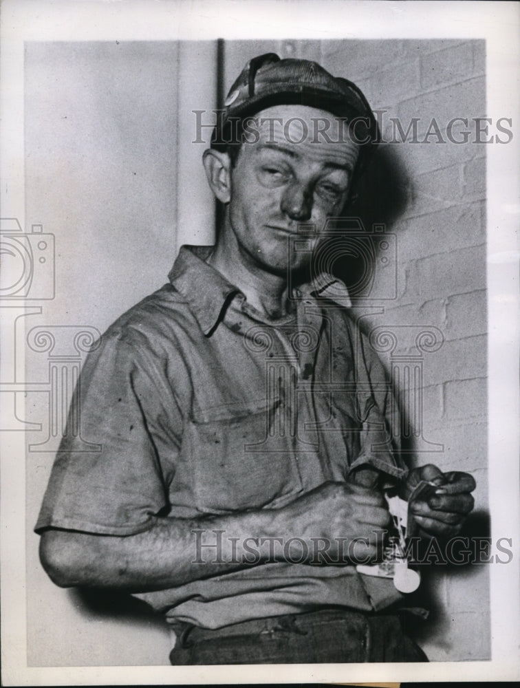 1944 Press Photo James Johnston Charged with Burning Son, Fort Wayne, Indiana
