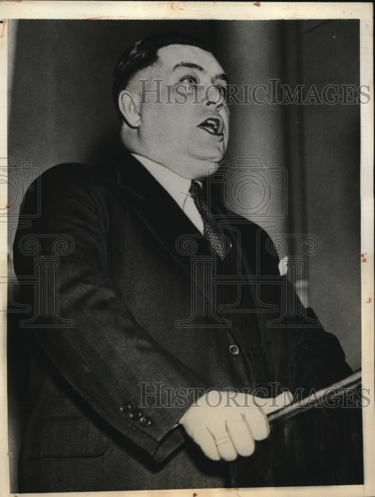 1936 Press Photo Governor Harold G. Hoffman Addressing New Jersey Legislature
