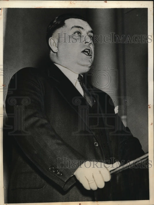 1936 Press Photo Governor Harold G. Hoffman Addressing New Jersey Legislature