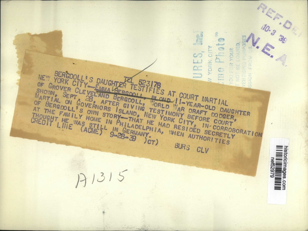 1939 Press Photo Emma Bergdoll After Giving A Testimony In The Court - nef52979