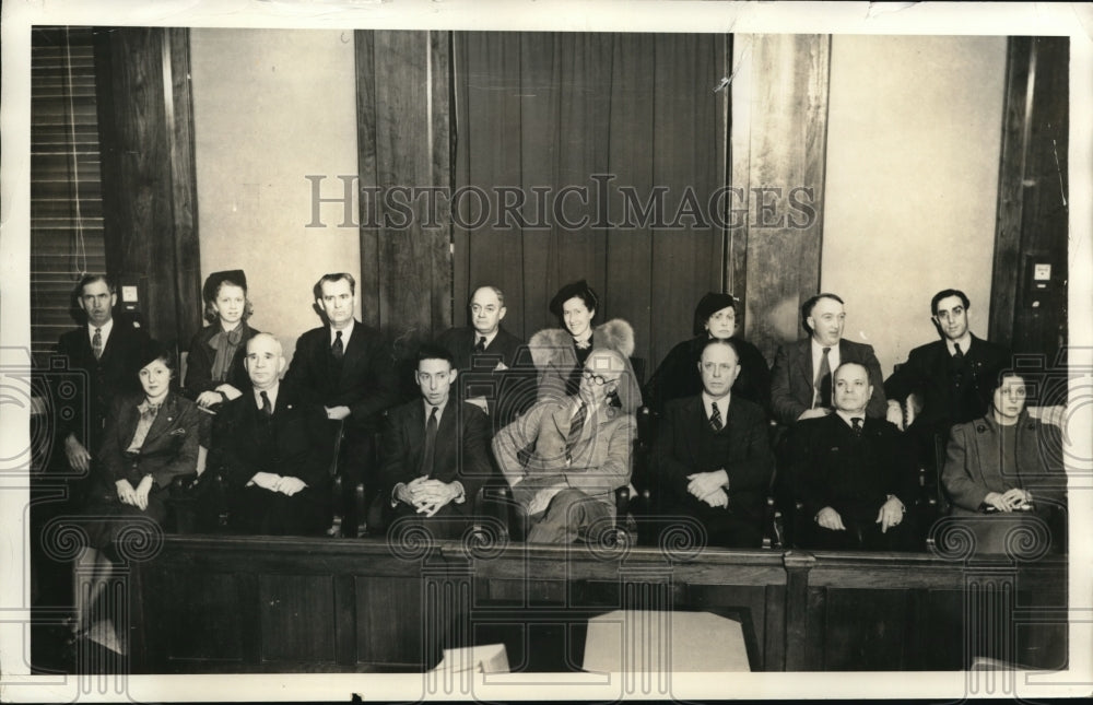 1938 Press Photo Jury of nine in the murder trial of Paul A. Wright - nef53125- Historic Images