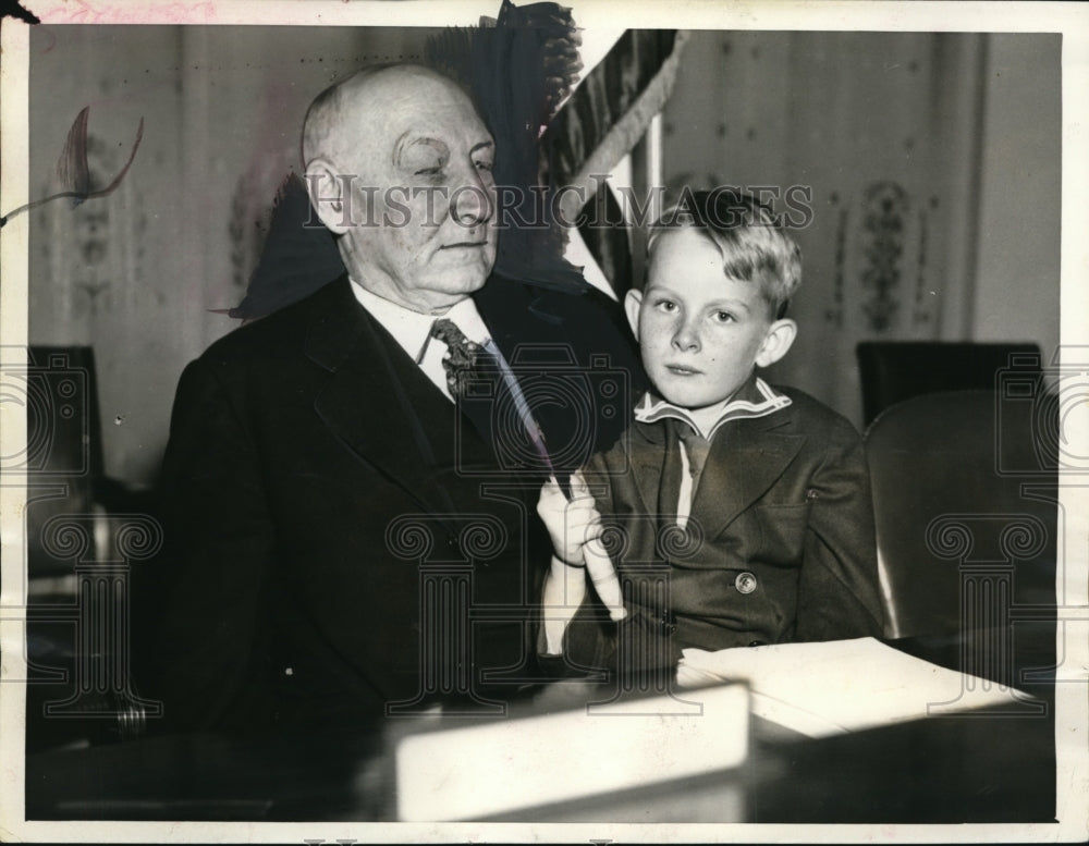 1936 Press Photo Congressman Robert L. Doughton, Grandson Robert Jr. - nef53258