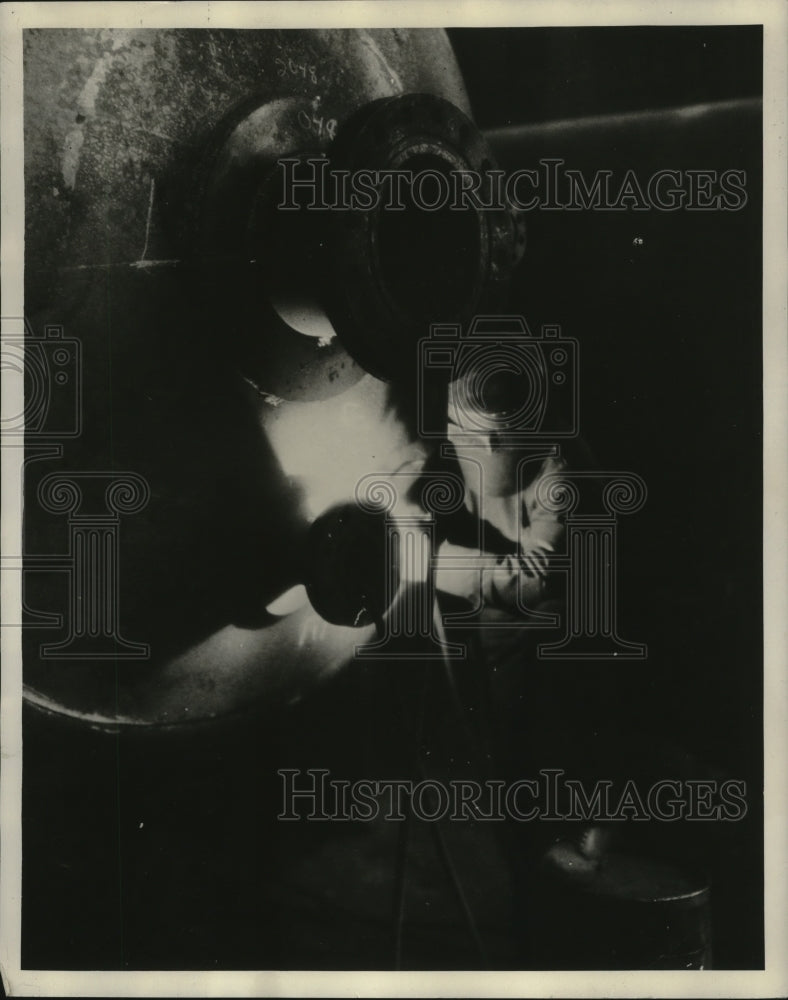 1934 Press Photo Typical Scene of Steel Mills - nef53356