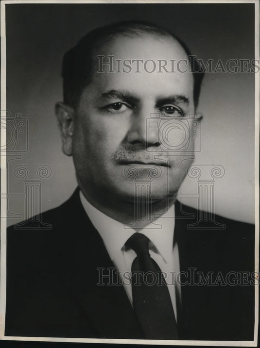 1959 Press Photo Osman Ali Baig of Pakistan, Central Treaty Organization