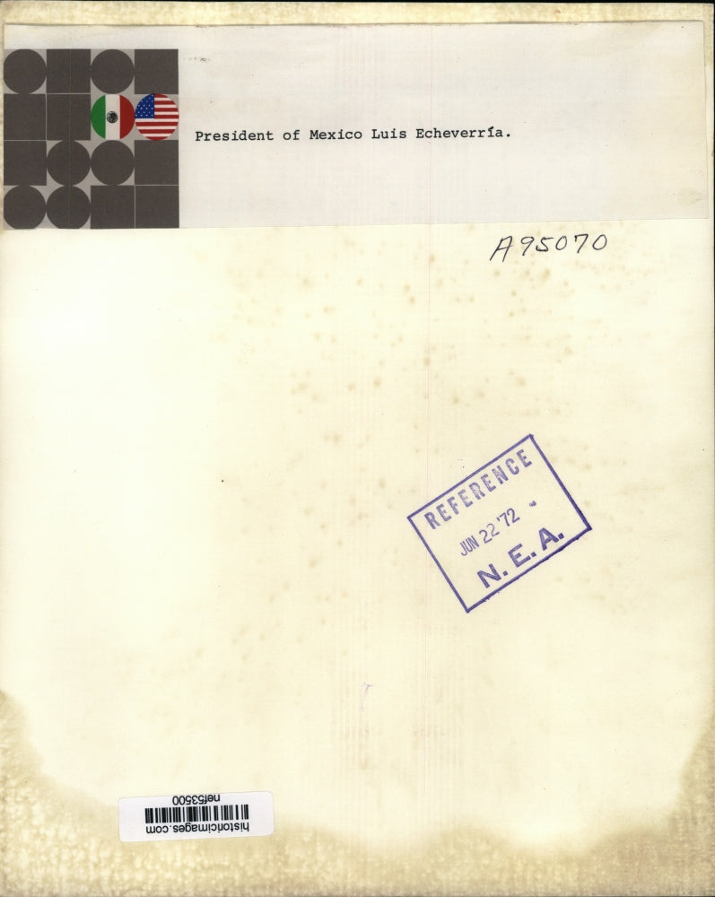 1972 Press Photo Luis Echeverria, President of Mexico - nef53500