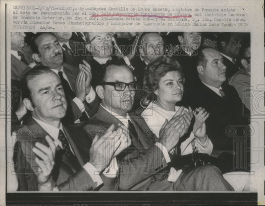 1971 Press Photo Luis Echeverria Presidente de Mexico del Institute Nacional