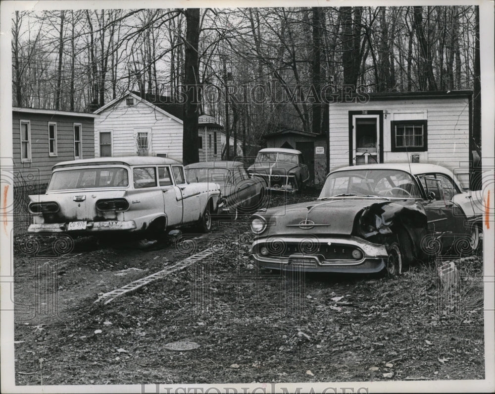 1966 Press Photo Auto Graveyards in Painesville Township, Ohio - nef53851